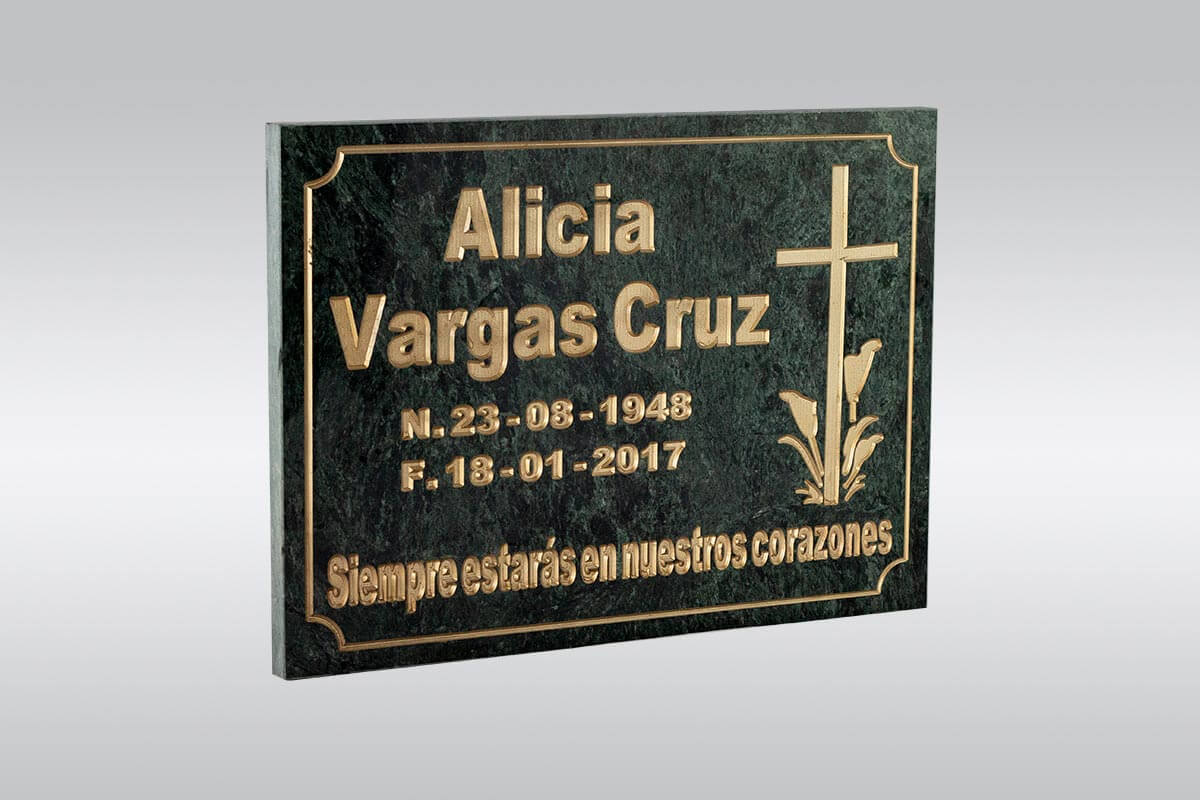 Placa de mármol verde Mabe