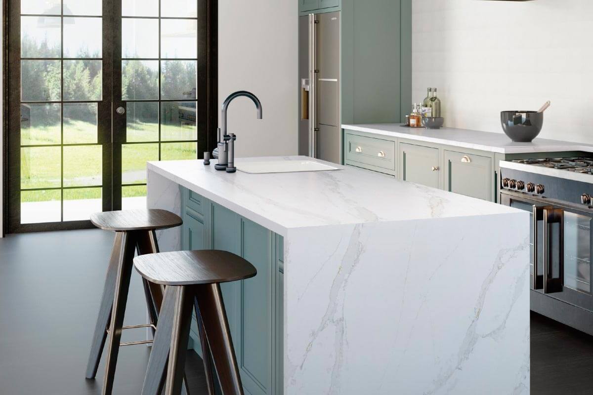 Sobre de cuarzo Silestone Eternal Calacatta Gold